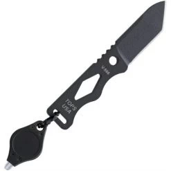 TOPS Knives TOPS CHI01 Chico Fixed Black Traction Coating Blade Knife With Carbon Steel Construction