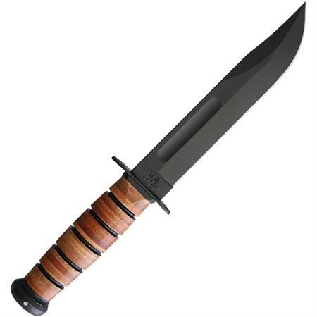 Ka-Bar 9190 Ka-Bar Knives 120th Anniversary US Army Fixed Blade Knife With Stacked Leather Handle - Image 3