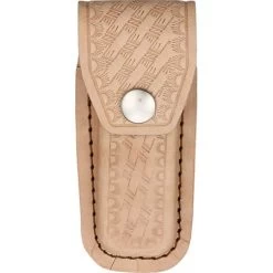 Sheath 204 3 1/2 Inch To 4 Inch Knife Belt Pouch With Natural Basketweave Leather