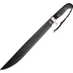 MTech 2008L Combat Machete With Black Wood Onlay Handle
