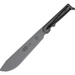 TOPS Knives TOPS MAC170 Machete Carbon Steel Blade With Black Linen Micarta Handle