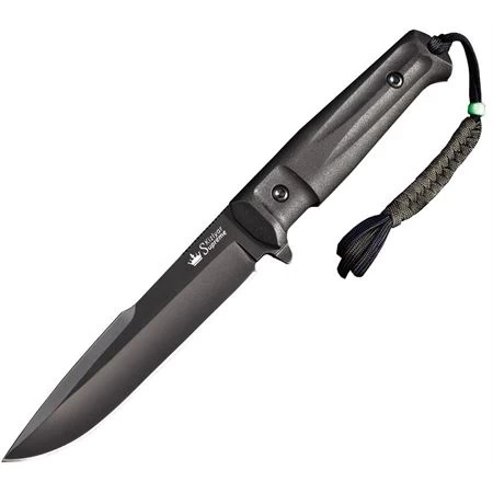 Kizylar 0206 Delta Tactical Echelon Series Fixed Stainless Broad Tip Blade Knife With Black Kraton Handles