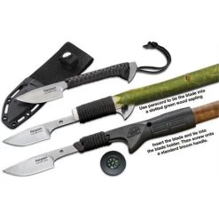 Outdoor Edge HAR1C Outdoor Edge Harpoon Knife With Black 550 Paracord Wrapped Handle