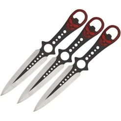 China Made 205 Skull Thrower 3 Pc. Set Fixed Blade Knife