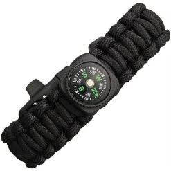 Explorer Compass 61 Paracord Bracelet With Compass Black