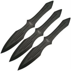 China Made 211230BK Three Piece Throwing Set Black Fixed Blade Knife