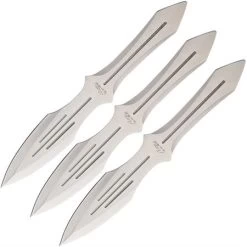 China Made 211230SL Throwing Fixed Double Edged Blade Knife With Stainless Construction - 3 Piece Set