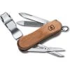 Swiss Army 0646163 Nail Clip Wood 580 Nail Cleaner Knife With Brown Wood Handle
