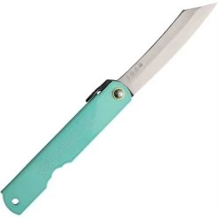 Higonokami CC Folder Blue Paper Steel Cer Folding Knife With Green Ceramic Coated Iron Handle
