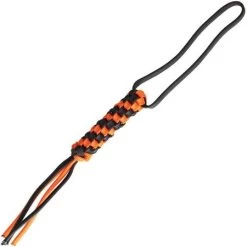WE A03C Paracord Lanyard With Orange And Black Braided Paracord Construction