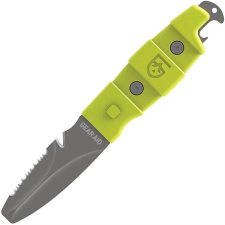 Gear Aid 62065 AKUA Paddle/Dive Knife With Green Handle