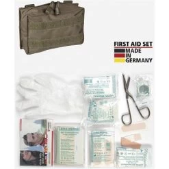 Miscellaneous 4378 4378 First Aid Kit MOLLE Pouch With OD Green Nylon MOLLE Compatible Belt Sheath