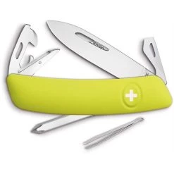 Swiza Pocket 401080 D04 Swiss Pocket Multi-Tool Knife With OD Yellow Synthetic Handle
