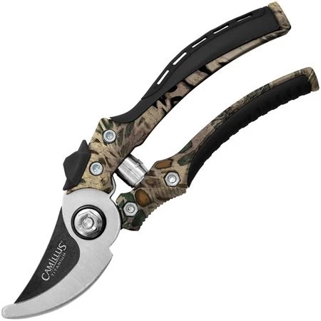 Camillus 20222 Line Of Sight Bypass Pruner Titanium Coated Blade Knife With Prym1 Camo Handle