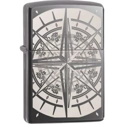 Zippo 11761 Compass Lighter With Black Ice Finish