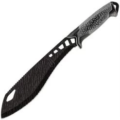 Gerber 3471 Versafix Machete Knife With Black And Gray Rubberized Polypropylene Handle