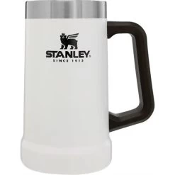 Stanley 2874031 White Big Grip Beer Stein 24oz Mug With Stainless Construction
