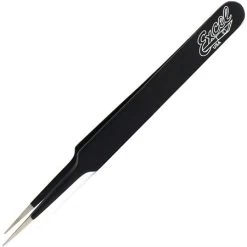 Excel 30421 Straight Point Tweezers Black